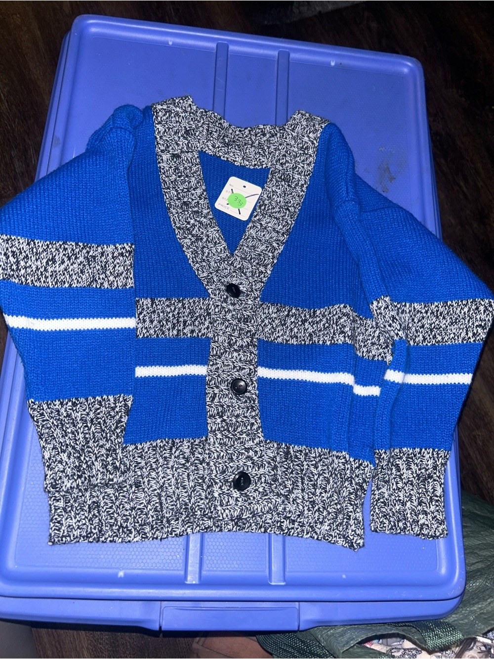 🍄3 for $10🍄 Blue Striped Button-Up Cardigan